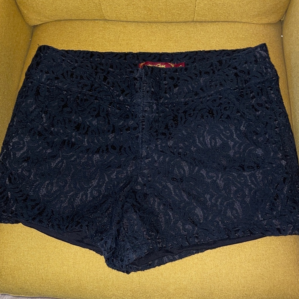 Women's Black Lace Jean Shorts - Feminine Summer Essential